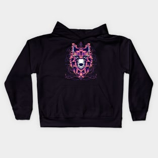 wolf classic front Kids Hoodie